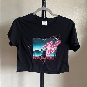 MTV black Tee with 80s Logo